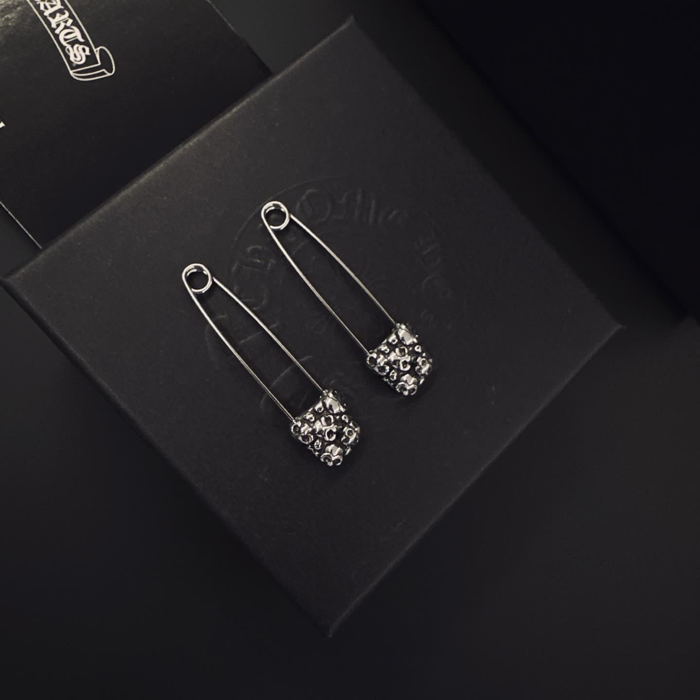 Chrome Hearts Chrom Hearts Silver Safety Pin Earrings